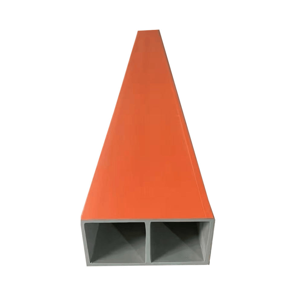 Decorație interioară șipcă 100*50mm WPC tub pătrat coloană din lemn perete despărțitor din lemn tavan din lemn tub lemn